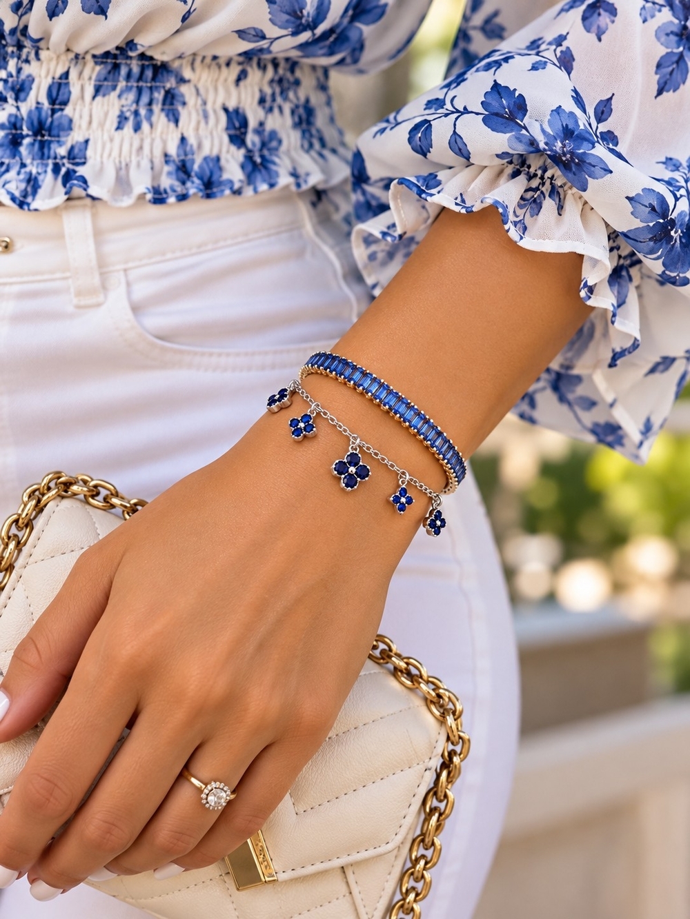 Sapphire Blue Elegance Fashion Bracelet Set